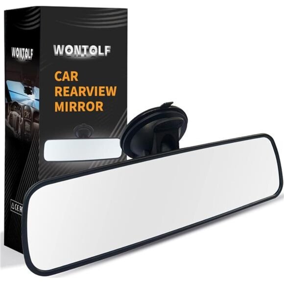 Rear View Mirror Universal Rearview Mirror Interior Anti-glare RearView Mirror - Picture 1 of 7